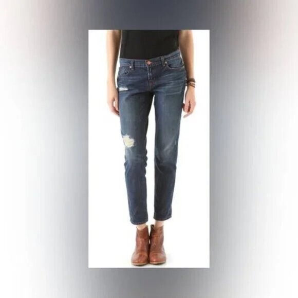 J Brand Aidan Ringer Distressed Slouchy Boyfriend Jeans - Picture 1 of 11